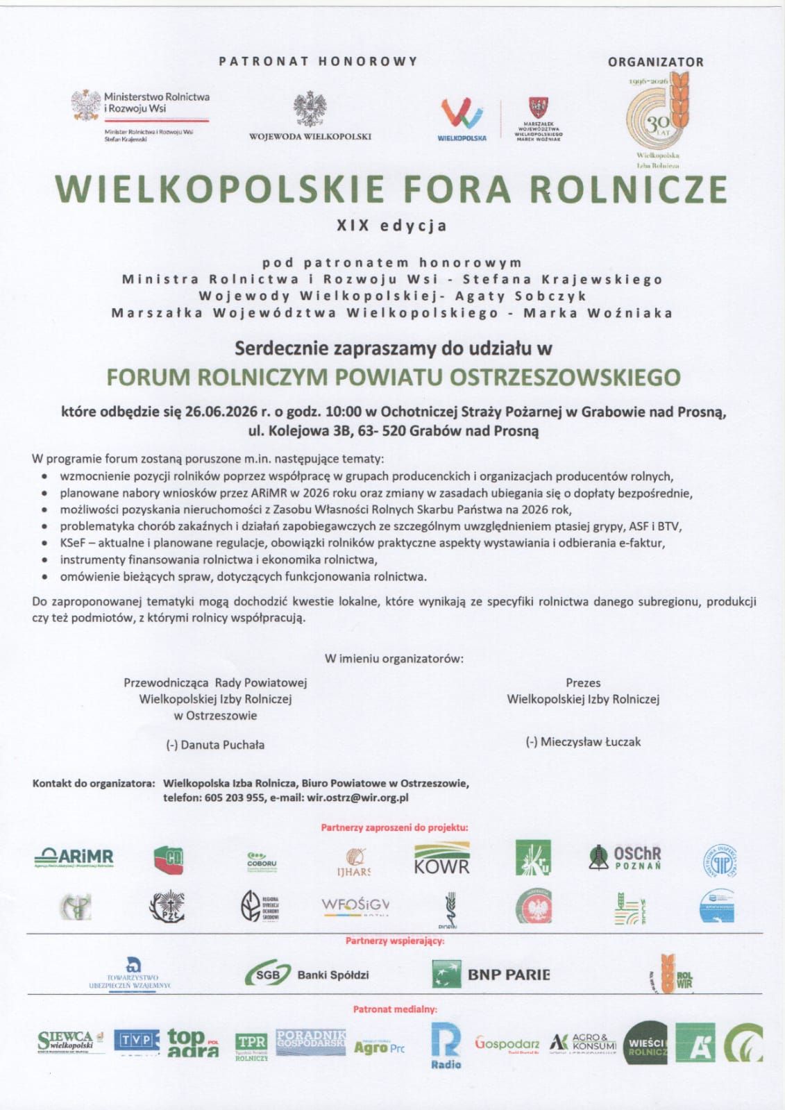 Forum Rolnicze Powiatu Ostrzeszowskiego