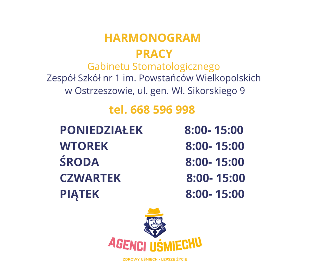 Gabinet stomatologiczny w ZS nr 1 – godziny przyjęć